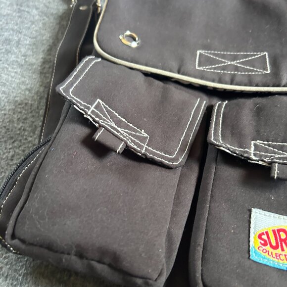 No Boundaries Vintage Y2k Backpack Black Surf Hawaii Tropical Bag Grunge Goth - Picture 8 of 15